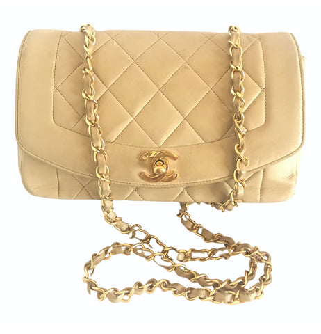 Vintage CHANEL beige lambskin classic 2.55 flap chain shoulder bag, Di – eNdApPi  ***where you can find your favorite designer vintages..authentic,  affordable, and lovable.