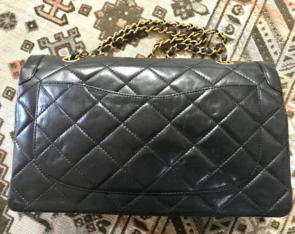Vintage Chanel Paris Limited Double Flap Quilted Black Lambskin Shoulder Bag HX3B6DR 063023 Off. Flash