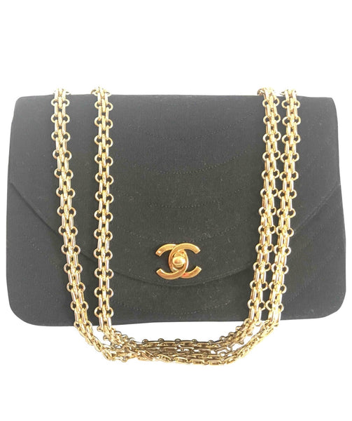 Chanel Vintage Chanel Classic Black Quilted Leather Shoulder Flap Bag
