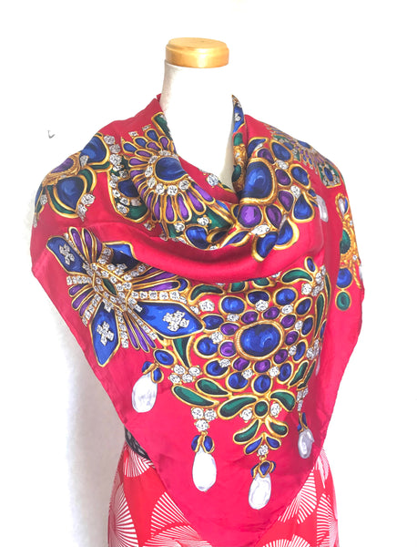 designer chanel silk scarf for women