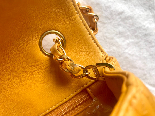 Vintage Chanel classic 2.55 rare yellow color soft lamb leather chain – eNdApPi  ***where you can find your favorite designer vintages..authentic,  affordable, and lovable.