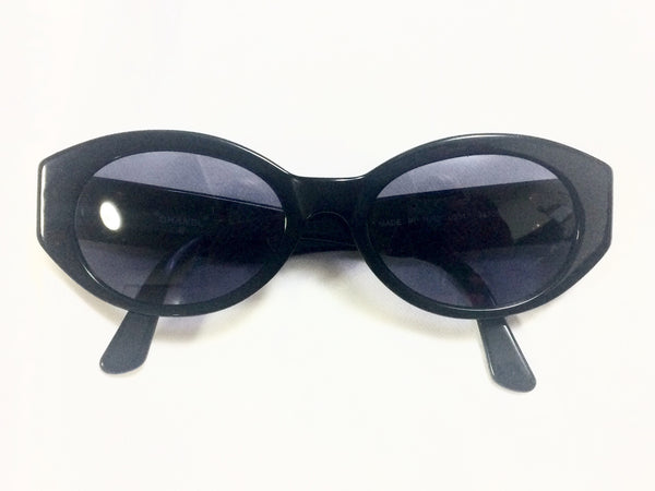 vintage chanel sunglasses silver frame