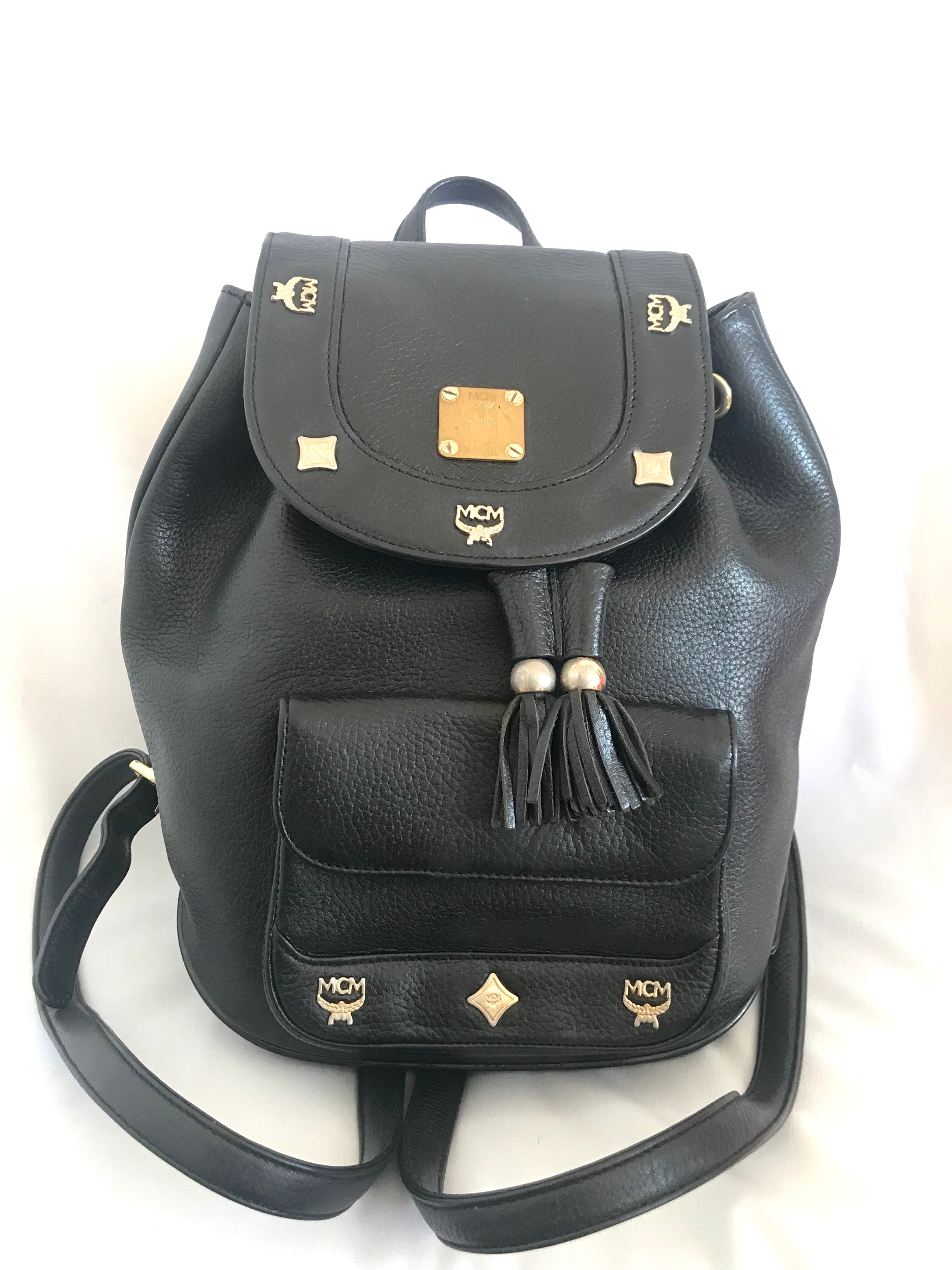 MCM Vintage Drawstring Backpack - Black Backpacks, Handbags - W3049891