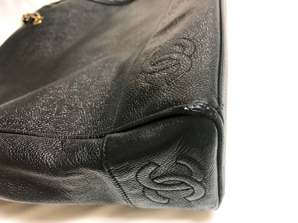 Vintage CHANEL black caviarskin chain large tote bag, shoulder purse w – eNdApPi  ***where you can find your favorite designer vintages..authentic,  affordable, and lovable.