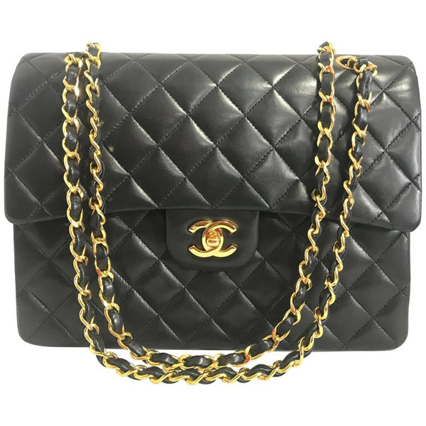 Vintage CHANEL black lambskin classic 2.55 double flap shoulder purse – eNdApPi  ***where you can find your favorite designer vintages..authentic,  affordable, and lovable.