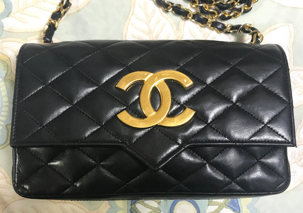 Chanel 0582282 Vintage Black Lambskin Paris Limited Edition Double Flap  Classic Gold/ Silver Hardware Bag - The Attic Place