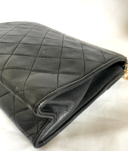 Vintage CHANEL black leather double envelop style flap shoulder bag wi – eNdApPi  ***where you can find your favorite designer vintages..authentic,  affordable, and lovable.