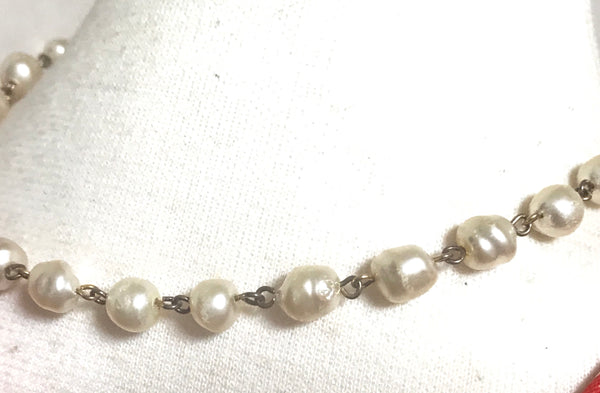 L20190918 Vintage CHANEL faux baroque pearl necklace with round pendan –  eNdApPi ***where you can find your favorite designer  vintages..authentic, affordable, and lovable.
