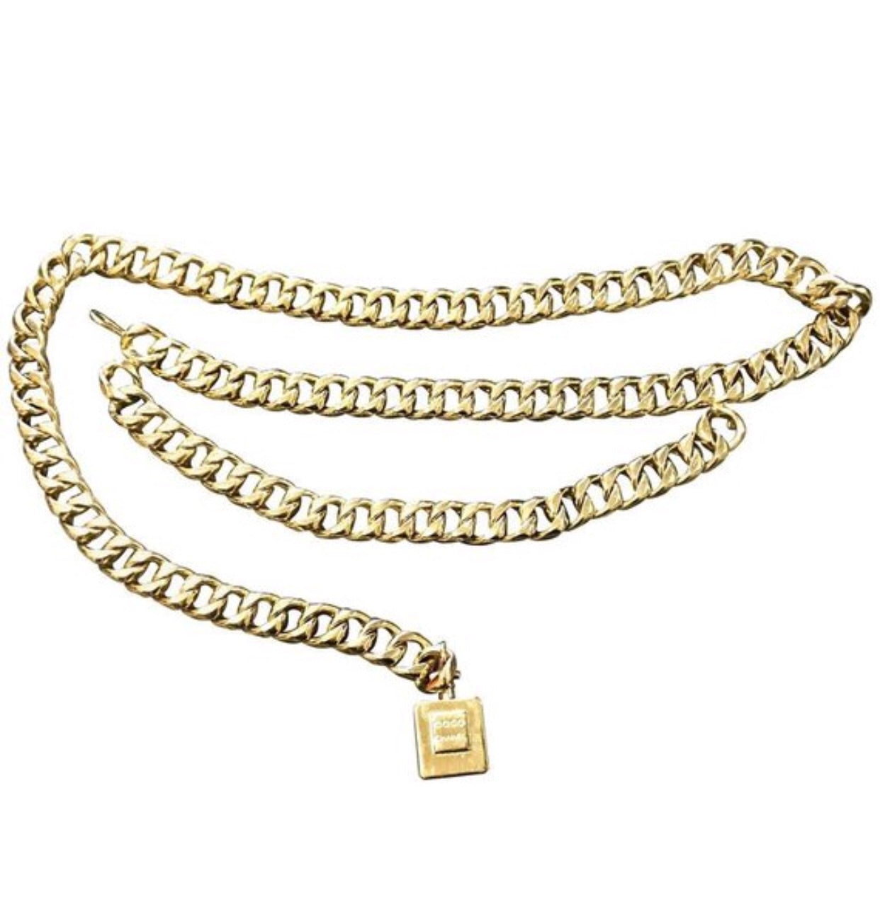 Vintage CHANEL golden nice and heavy thick chain belt with logo perfum –  eNdApPi ***where you can find your favorite designer  vintages..authentic, affordable, and lovable.