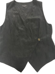 Vintage Gucci black silk vest with shell buttons. Unisex use. Elegant look.