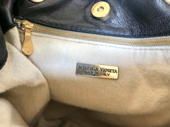 Vintage Bottega Veneta multicolor intrecciato woven lamb leather hobo shoulder bag. Brown, navy, khaki, and wine. Beautiful classic purse.
