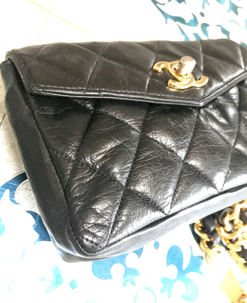 Vintage CHANEL black lambskin hip bag, fanny pack with logo bar golden –  eNdApPi ***where you can find your favorite designer  vintages..authentic, affordable, and lovable.