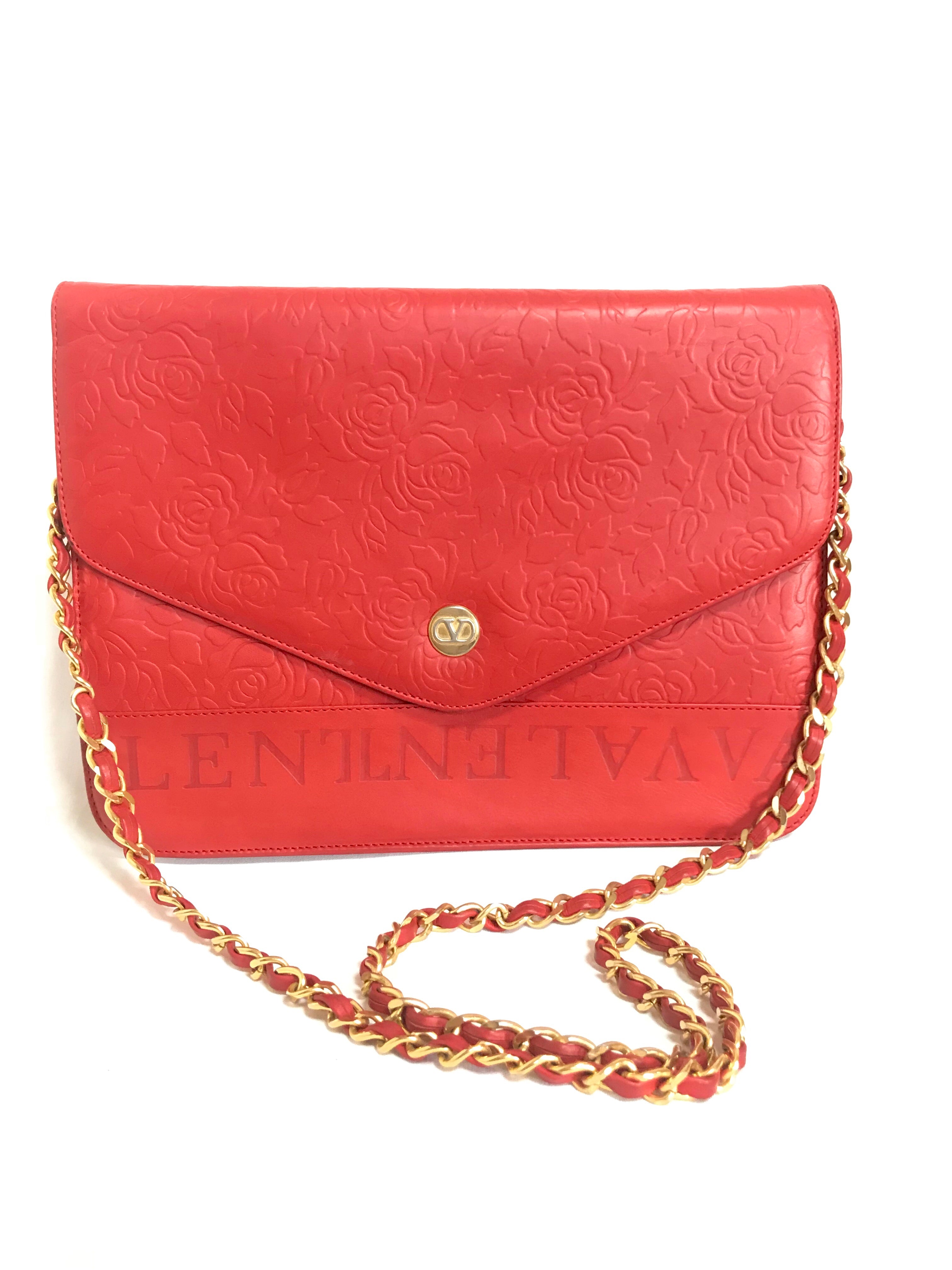 Vintage Etro Designer Handbag Floral Design Leather Handle/ Gold Chain!