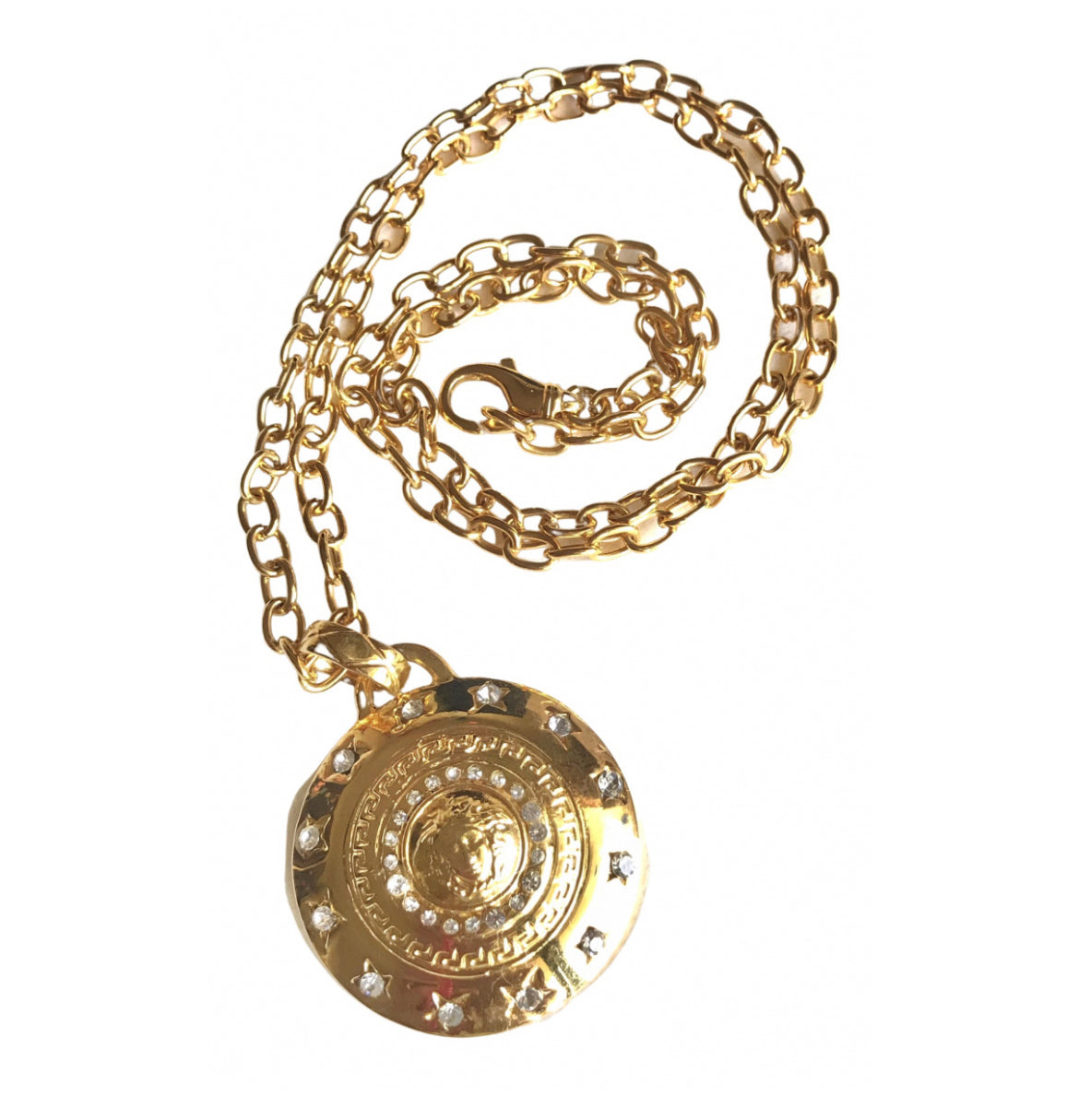 Gianni Versace Medusa Coin Necklace