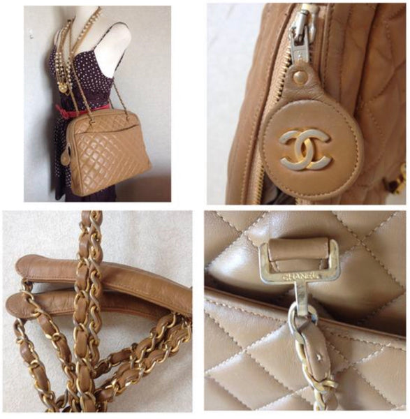 80's Vintage CHANEL brown lambskin large classic bag with double golde – eNdApPi  ***where you can find your favorite designer vintages..authentic,  affordable, and lovable.
