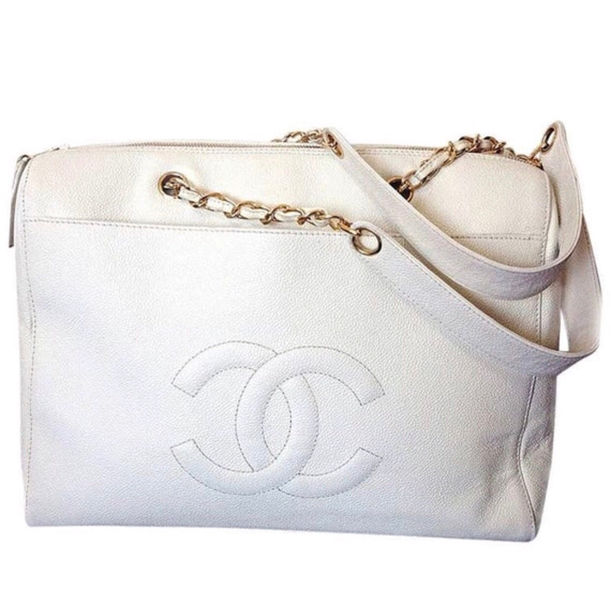 Chain Shoulder Bag - White
