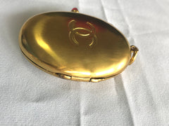90’s Vintage Chanel Locket pendant top with CC engraved mark.