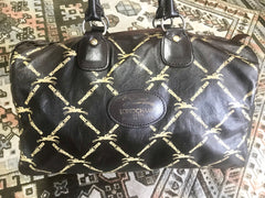 80's vintage Longchamp classic dark brown nappa leather mini speedy style handbag. Classic bag for unisex use.