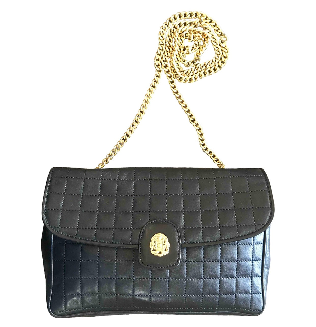 Buy Free Shipping CELINE Celine Vintage Blason Quilted Leather