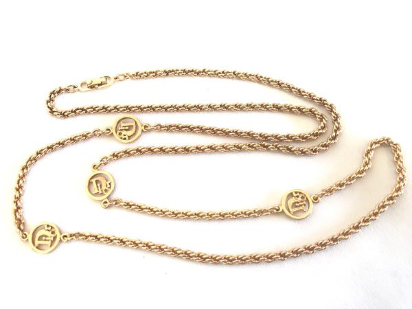 Vintage Christian Dior golden chain necklace with logo charms. Perfect –  eNdApPi ***where you can find your favorite designer  vintages..authentic, affordable, and lovable.