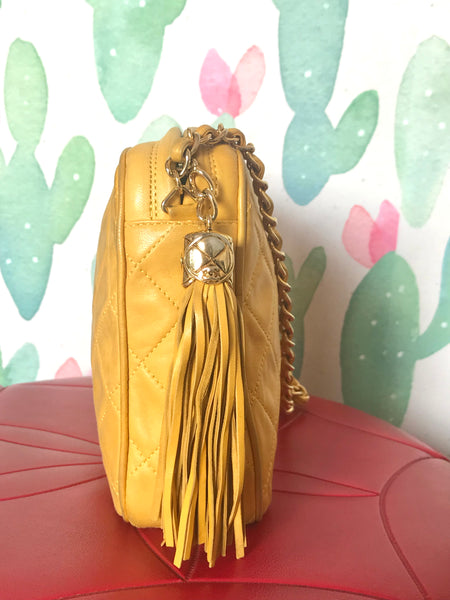 Ves Vintage Chanel yellow lambskin camera bag style chain shoulder bag – eNdApPi  ***where you can find your favorite designer vintages..authentic,  affordable, and lovable.