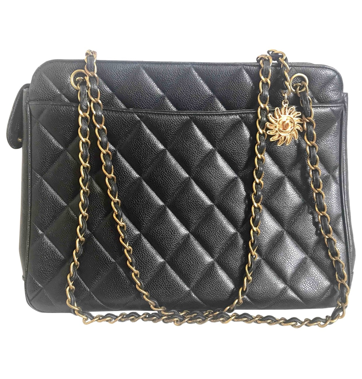 Vintage CHANEL black calfskin shoulder bag, tote bag with golden chain – eNdApPi  ***where you can find your favorite designer vintages..authentic,  affordable, and lovable.
