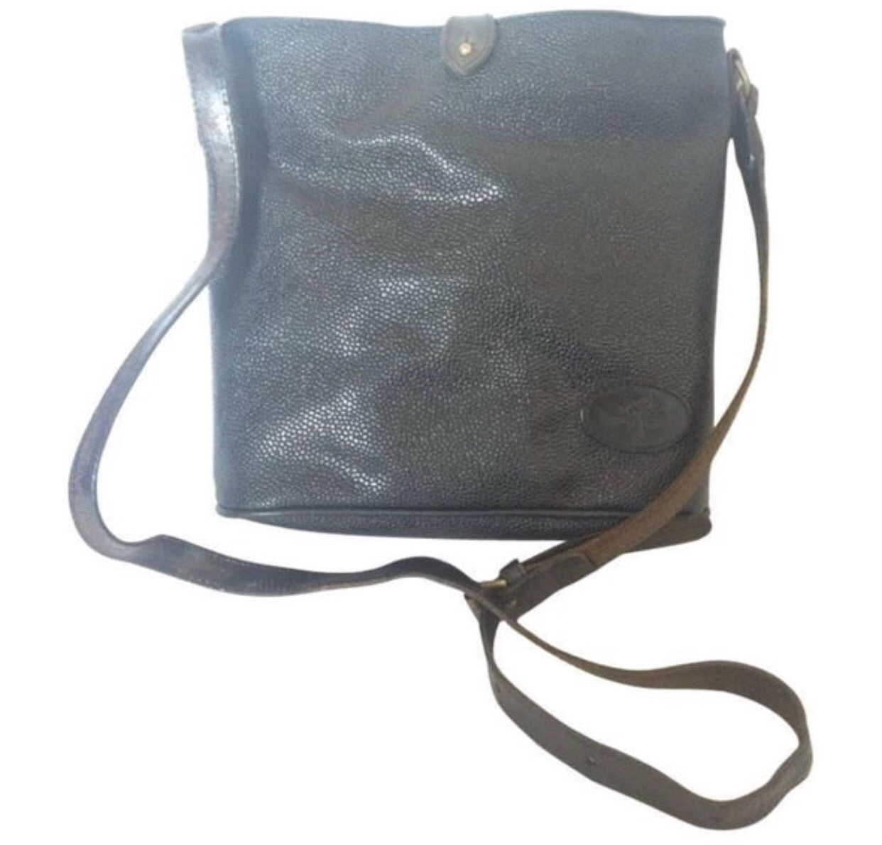 Vintage Mulberry hobo bucket black scotchgrain hobo shoulder bag