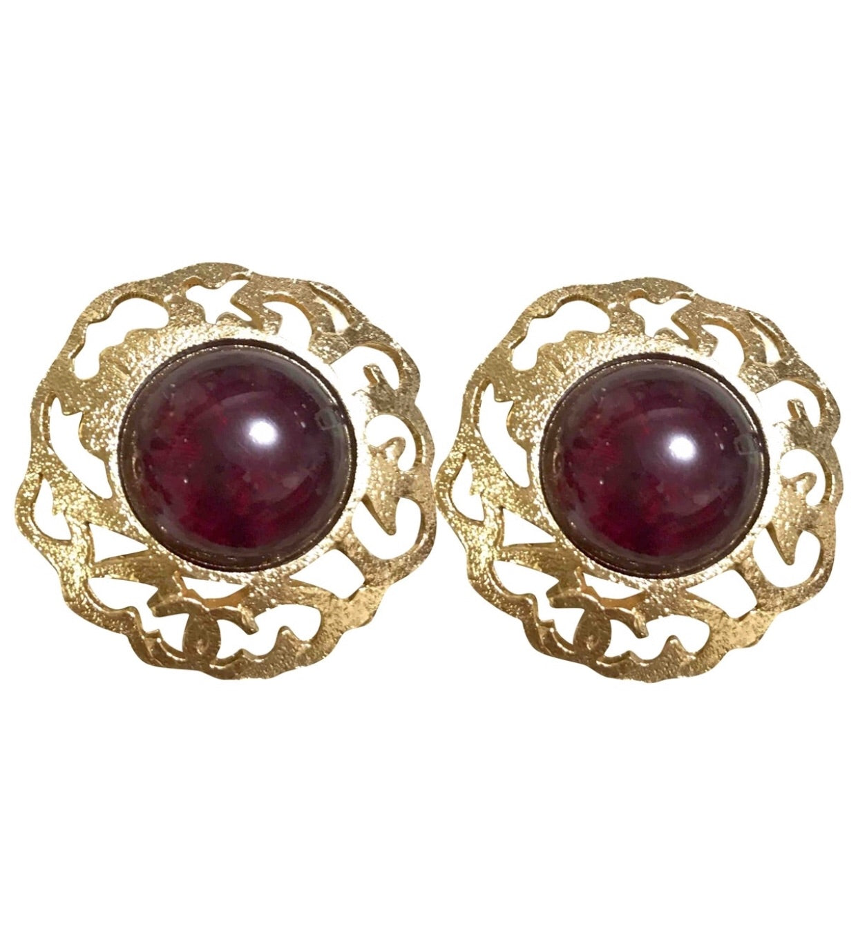 rare chanel vintage earrings clip