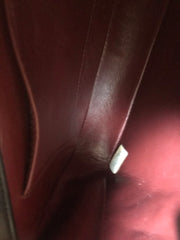 80's vintage CHANEL black lambskin shoulder bag with golden large CC closure and beak tip flap tip. Classic 2.55 bag