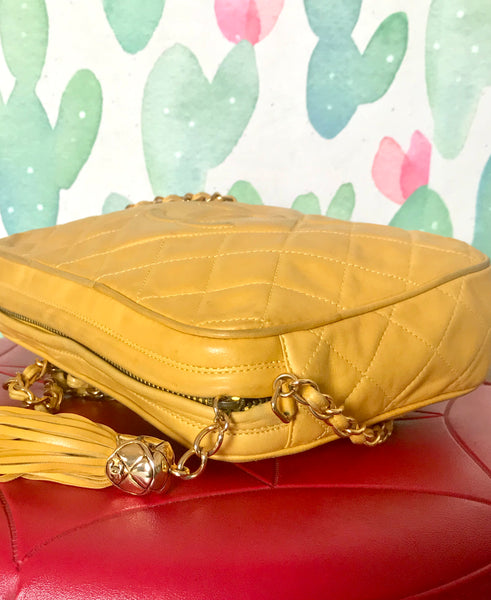 Ves Vintage Chanel yellow lambskin camera bag style chain shoulder bag – eNdApPi  ***where you can find your favorite designer vintages..authentic,  affordable, and lovable.