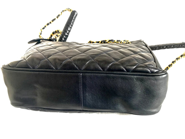 Vintage CHANEL dark navy quilted lambskin tote bag with gold tone chai – eNdApPi  ***where you can find your favorite designer vintages..authentic,  affordable, and lovable.