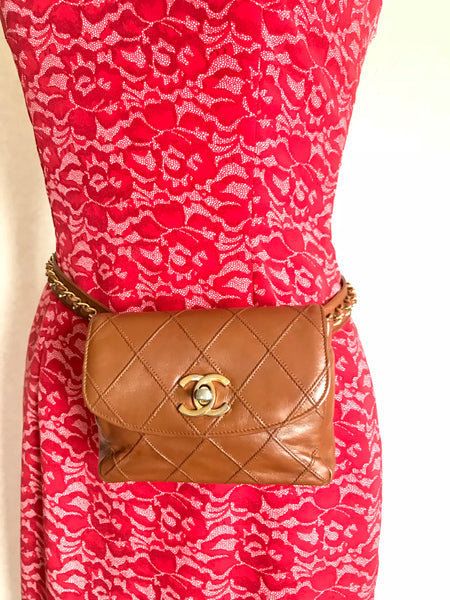 L20190528. 1990s. Vintage CHANEL brown calf leather belt bag, fanny pa –  eNdApPi ***where you can find your favorite designer vintages..authentic,  affordable, and lovable.