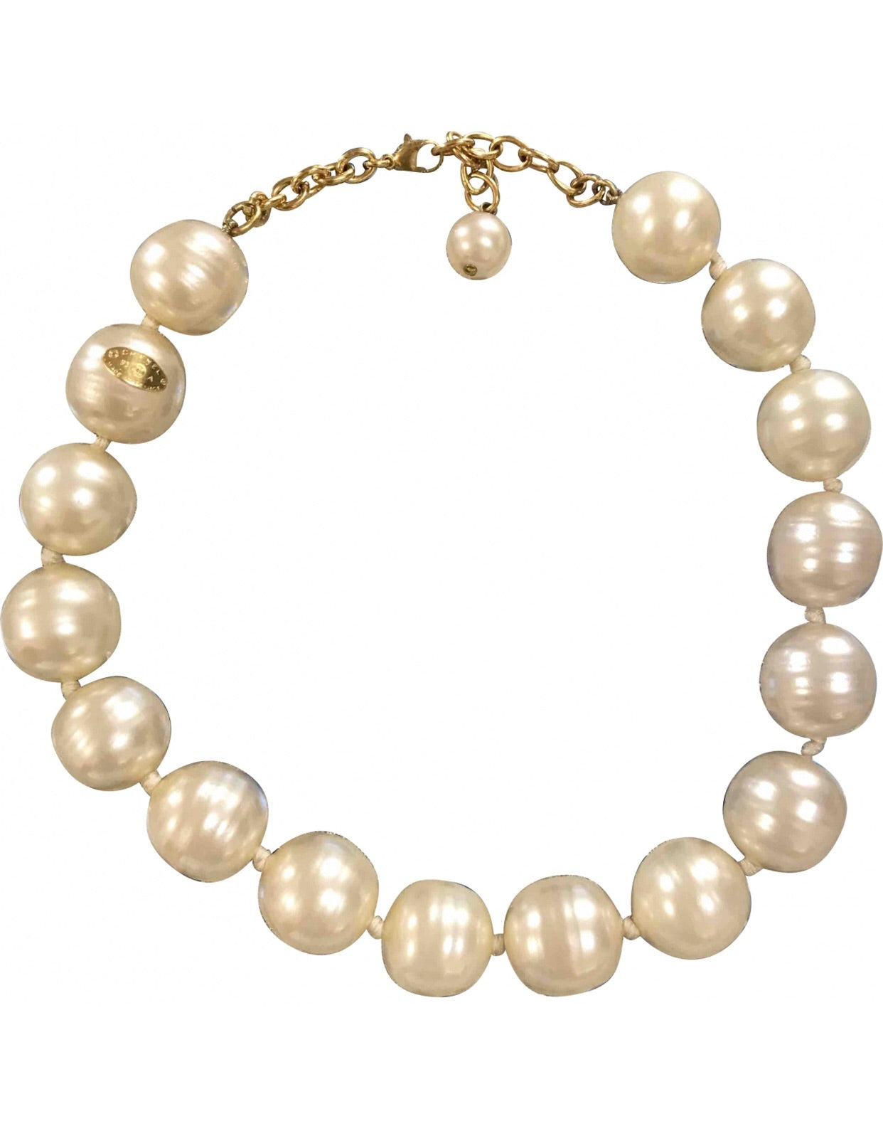 Sold at Auction: Chanel Faux-Pearls Costume Linked Necklace