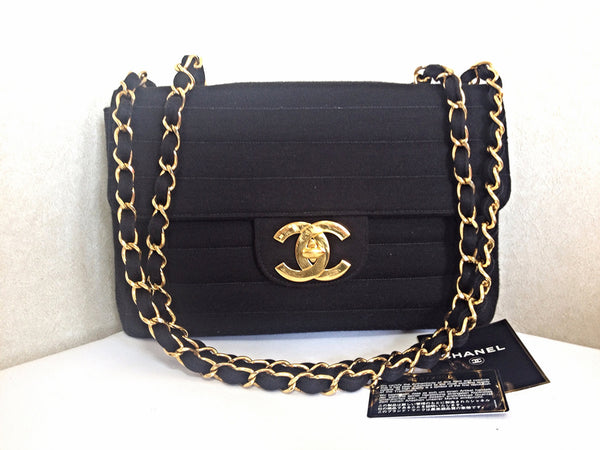 Vintage CHANEL black jersey 2.55 classic jumbo, large chain, large sho – eNdApPi  ***where you can find your favorite designer vintages..authentic,  affordable, and lovable.