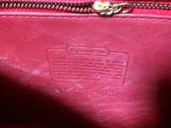 Vintage COACH genuine red leather postman style bag, handbag, shoulder bag, Made in USA, Classic unisex purse. Must have.