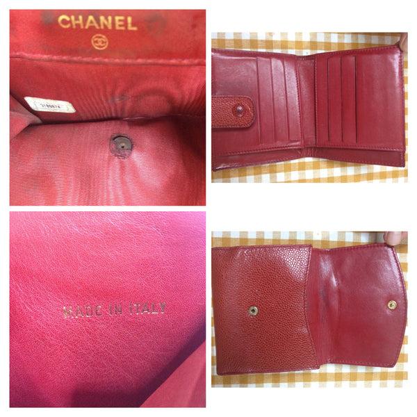 Vintage CHANEL red caviar leather wallet with large CC logo. Classic a –  eNdApPi ***where you can find your favorite designer vintages..authentic,  affordable, and lovable.