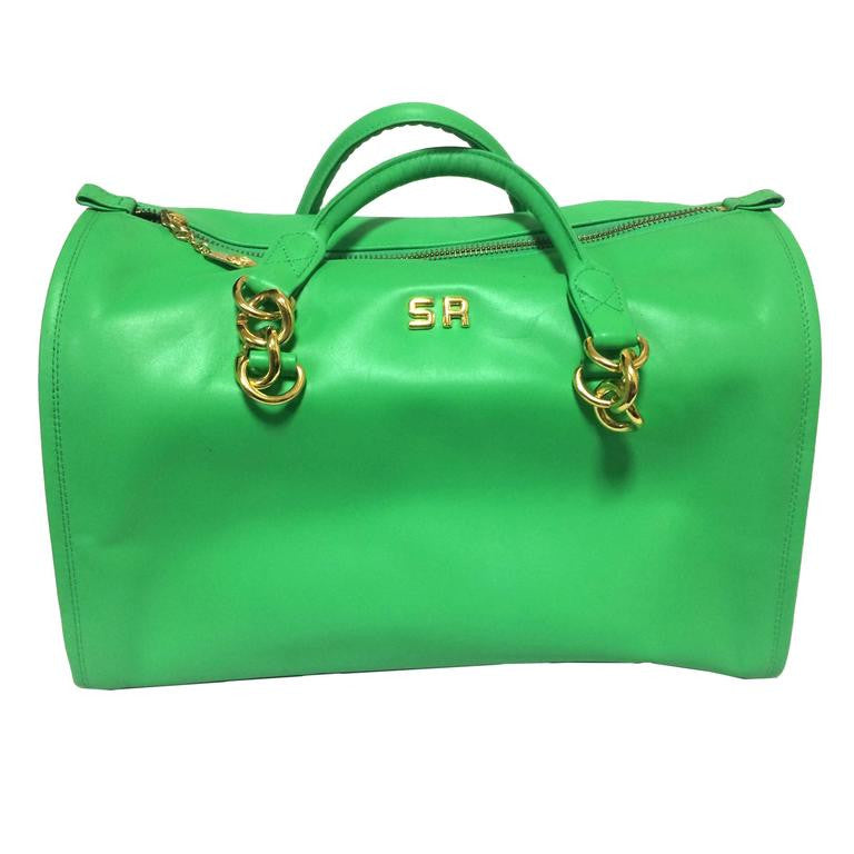 Vintage SONIA RYKIEL green leather handbag purse in speedy bag style w –  eNdApPi ***where you can find your favorite designer  vintages..authentic, affordable, and lovable.