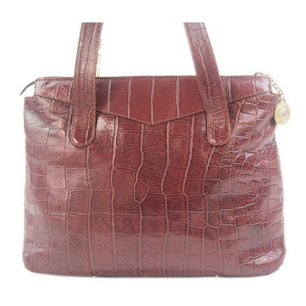 Gucci Large Brown Crocodile Alligator Leather Sukey Tote Handbag Bag
