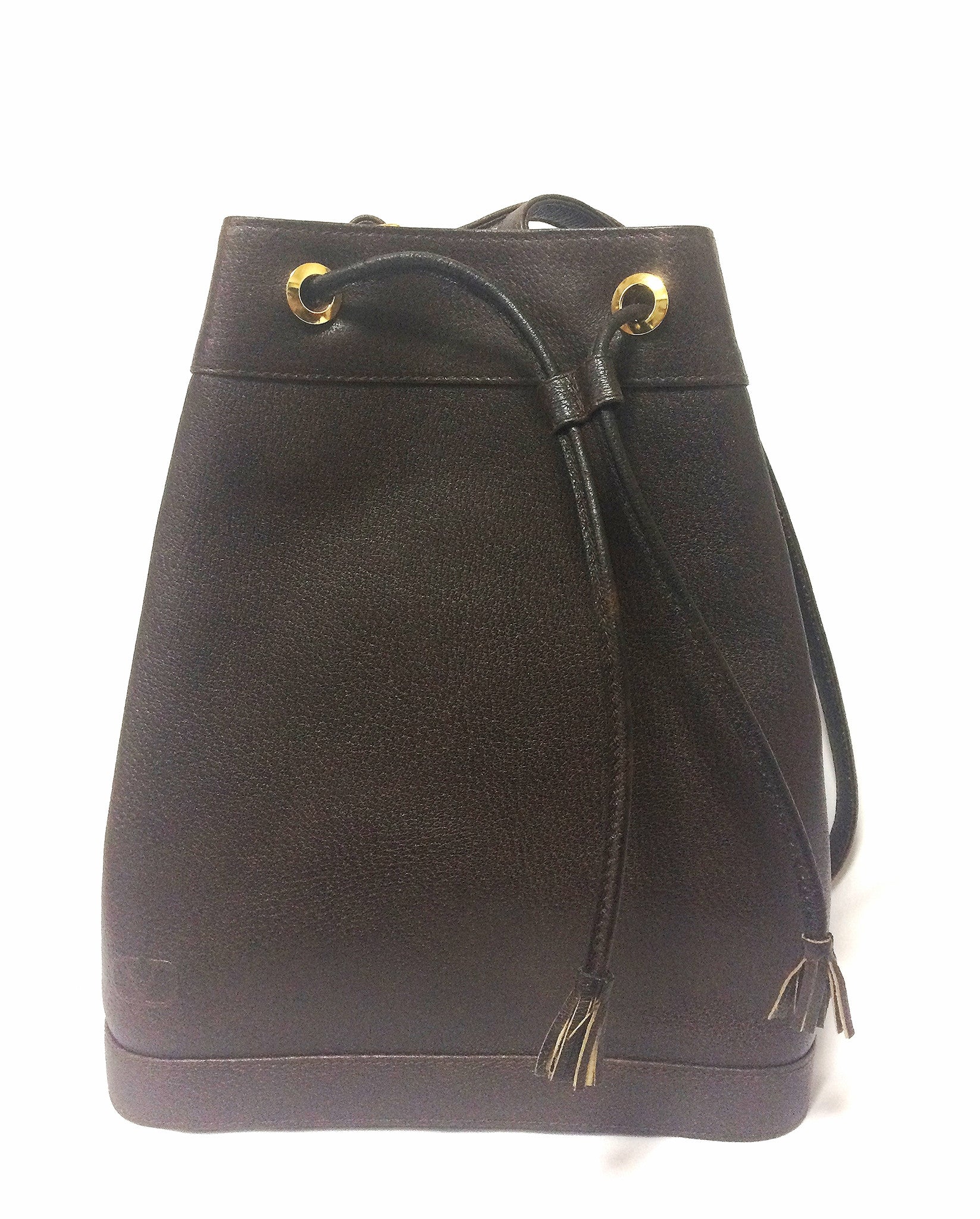 Black V-Logo leather bucket bag, Valentino Garavani