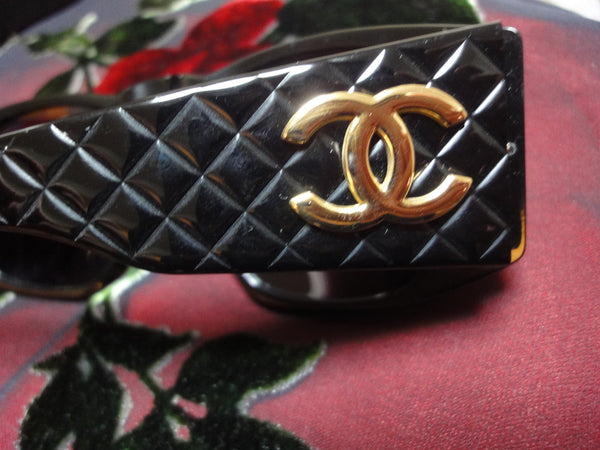 Rare Chanel Womens 0003 Quilted CC Logo Sunglasses