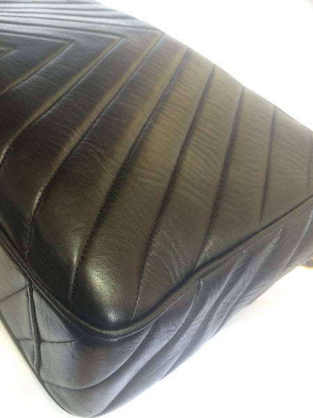 Chanel So Black Chevron Quilted Lambskin Mini Rectangular Classic Flap, myGemma, IT