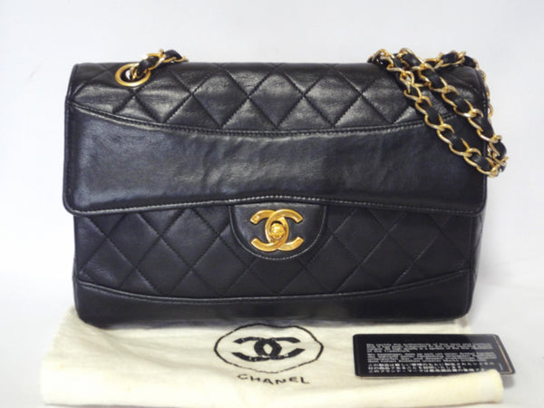 Vintage CHANEL black lambskin classic 2.55 double flap shoulder purse – eNdApPi  ***where you can find your favorite designer vintages..authentic,  affordable, and lovable.