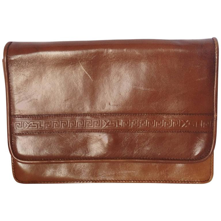 Vintage Yves Saint Laurent Chocolate Brown Leather Baguette Purse - MRS  Couture